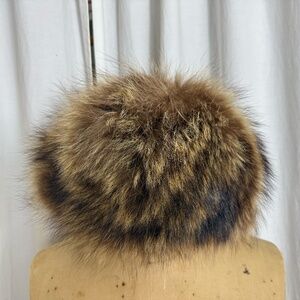 Vintage Brown Fur Winter Hat Women's